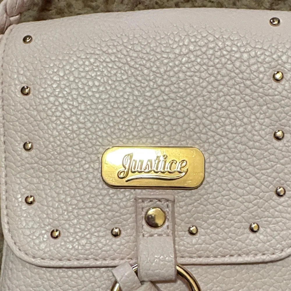 Justice Light Pink‎ Crossbody Bag with Braided Strap